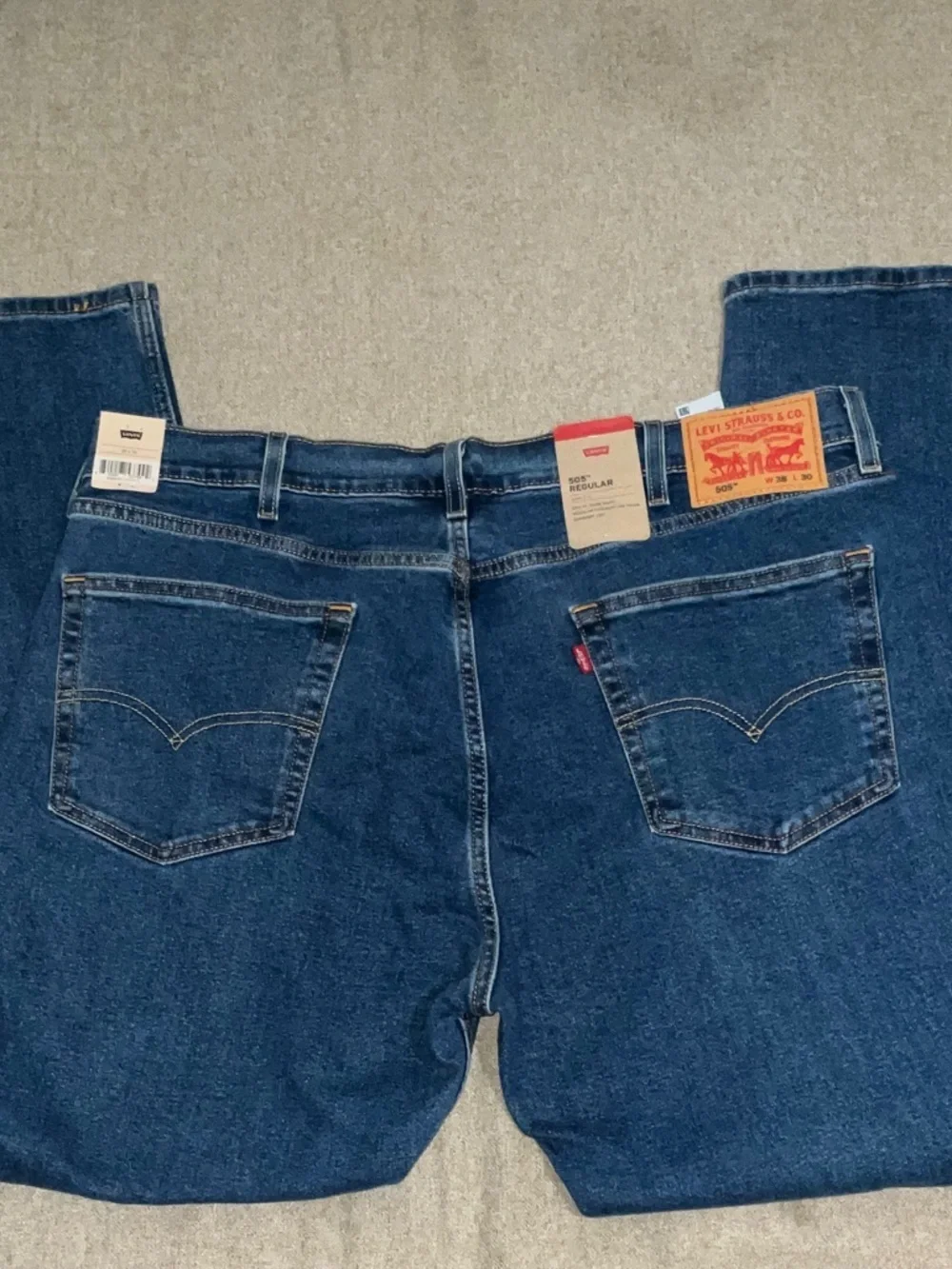 Levi's Men's Straight Jeans in Dark Blue Denim
